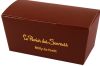 587 "cuir chocolat", ballotin languette 4356