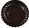 2938 "assiette marron ronde"