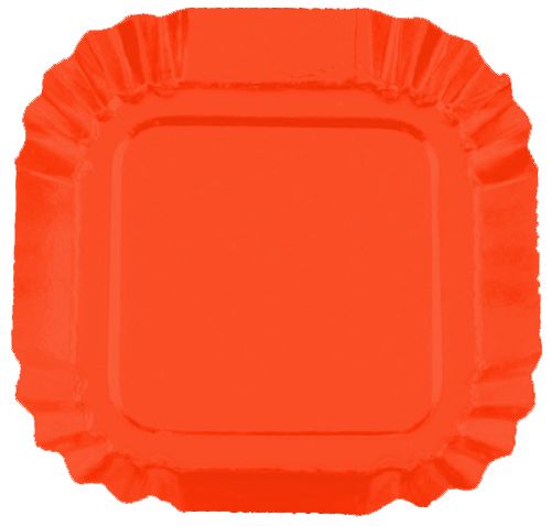2920/5ca "assiette orange carrée"