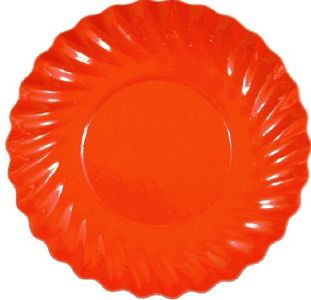 2920 "assiette orange ronde"