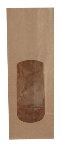 C2420/100 Sac à soufflet KRAFT avec fenêtre + doublure