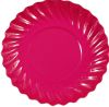 2922 "assiette fuchsia ronde"