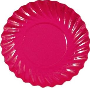 2922 "assiette fuchsia ronde"