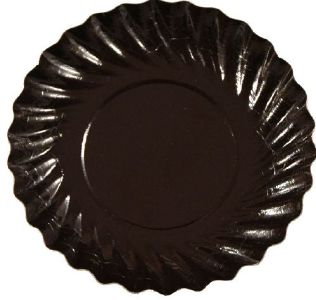 2938 "assiette marron ronde"