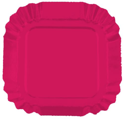 2922/5ca "assiette fuchsia carrée"